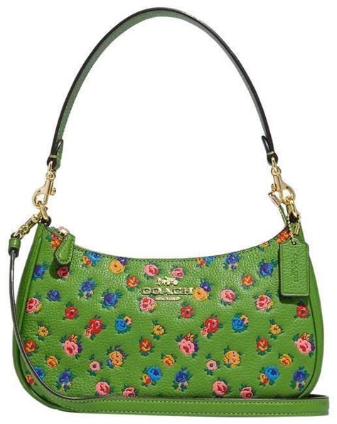 coach tasche kreide blumen